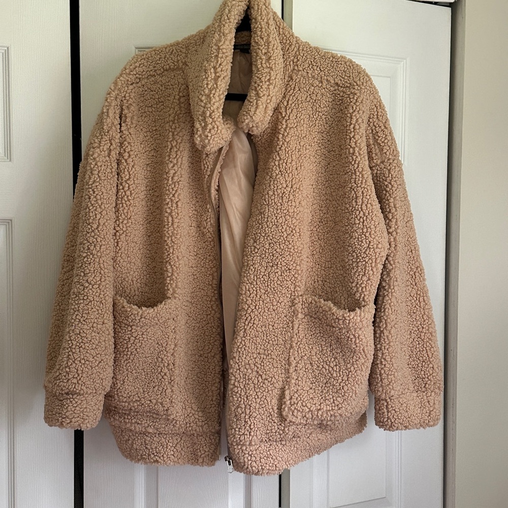 Cozy Tan Teddy Jacket